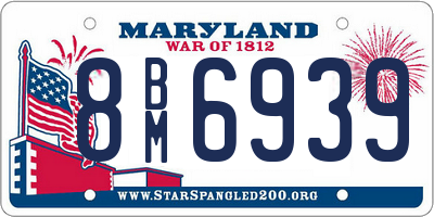 MD license plate 8BM6939