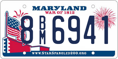 MD license plate 8BM6941