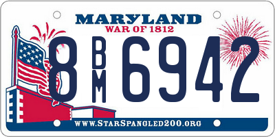 MD license plate 8BM6942