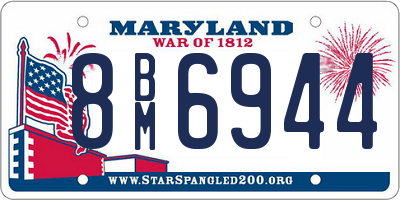 MD license plate 8BM6944