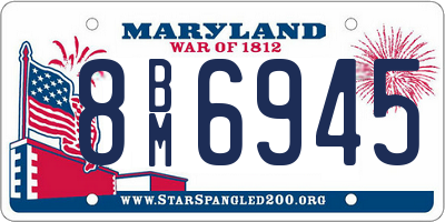 MD license plate 8BM6945