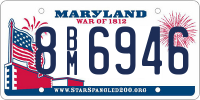 MD license plate 8BM6946