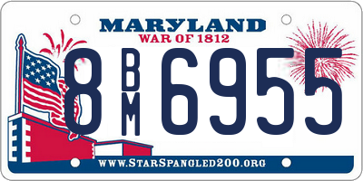 MD license plate 8BM6955