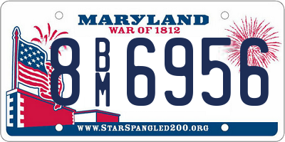 MD license plate 8BM6956