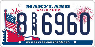 MD license plate 8BM6960