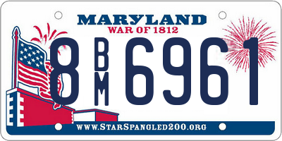 MD license plate 8BM6961