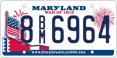 MD license plate 8BM6964