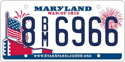 MD license plate 8BM6966