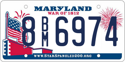 MD license plate 8BM6974