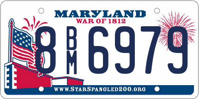 MD license plate 8BM6979