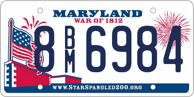 MD license plate 8BM6984