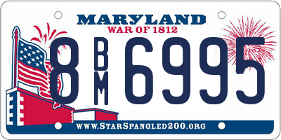 MD license plate 8BM6995