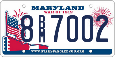 MD license plate 8BM7002