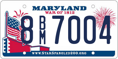 MD license plate 8BM7004