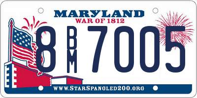 MD license plate 8BM7005