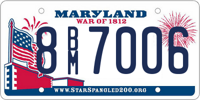 MD license plate 8BM7006