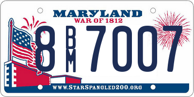 MD license plate 8BM7007