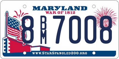 MD license plate 8BM7008