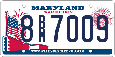 MD license plate 8BM7009