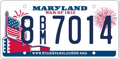 MD license plate 8BM7014