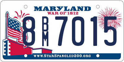 MD license plate 8BM7015