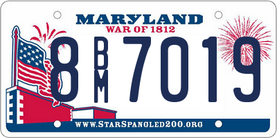 MD license plate 8BM7019