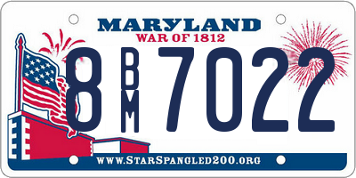 MD license plate 8BM7022