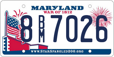 MD license plate 8BM7026