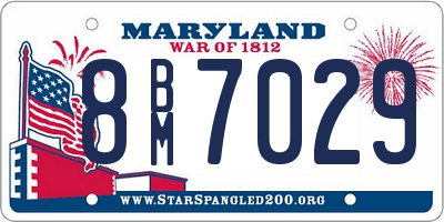 MD license plate 8BM7029