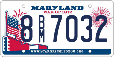 MD license plate 8BM7032