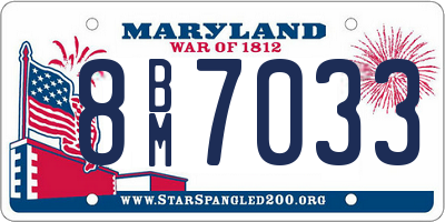 MD license plate 8BM7033