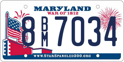 MD license plate 8BM7034