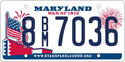 MD license plate 8BM7036