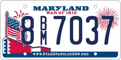 MD license plate 8BM7037