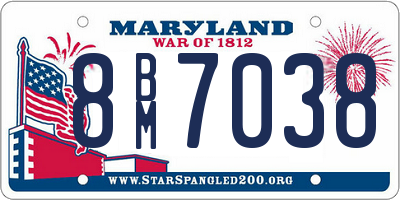 MD license plate 8BM7038