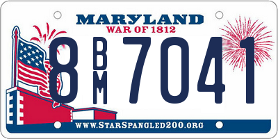 MD license plate 8BM7041