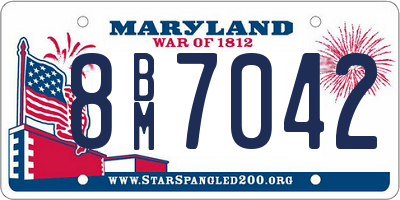 MD license plate 8BM7042