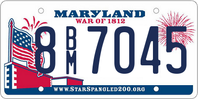 MD license plate 8BM7045