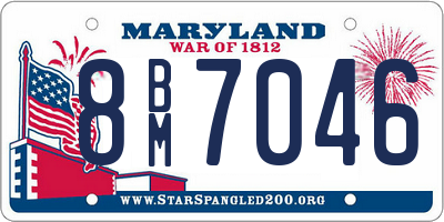 MD license plate 8BM7046