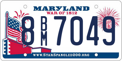 MD license plate 8BM7049