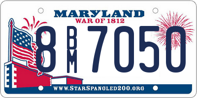 MD license plate 8BM7050