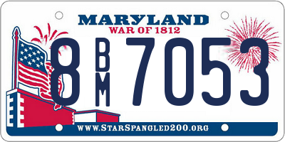 MD license plate 8BM7053