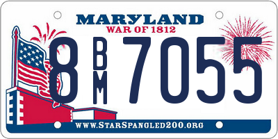 MD license plate 8BM7055