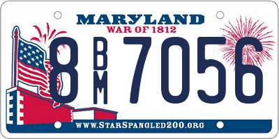 MD license plate 8BM7056