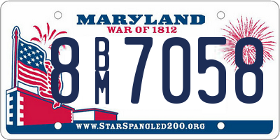 MD license plate 8BM7058