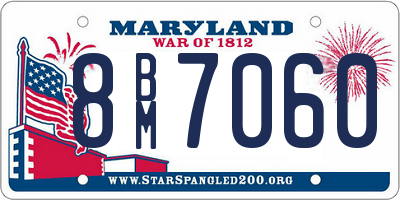 MD license plate 8BM7060