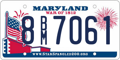 MD license plate 8BM7061