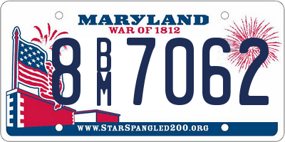 MD license plate 8BM7062