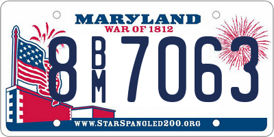 MD license plate 8BM7063