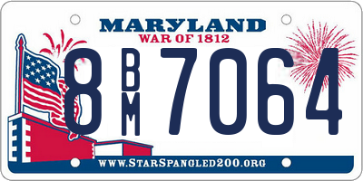 MD license plate 8BM7064